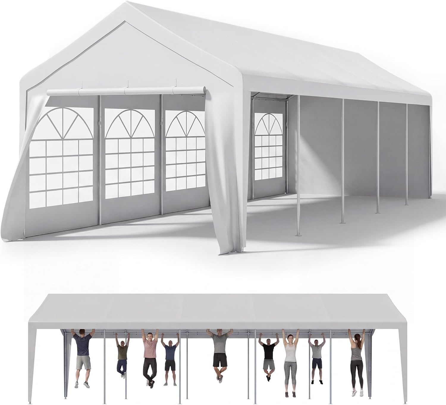 LAUSAINT HOME Party Tent Canopy, Waterproof Heavy-Duty Event Shelter with Removable Sidewalls