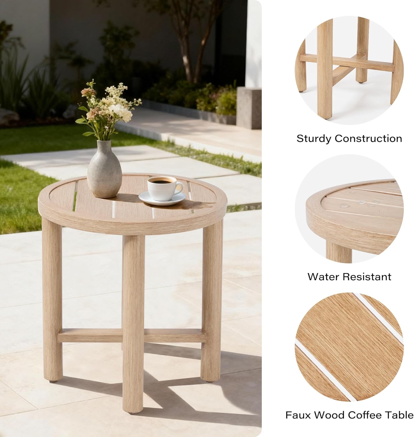 LAUSAINT HOME 3-Piece Outdoor Rocking Bistro Set