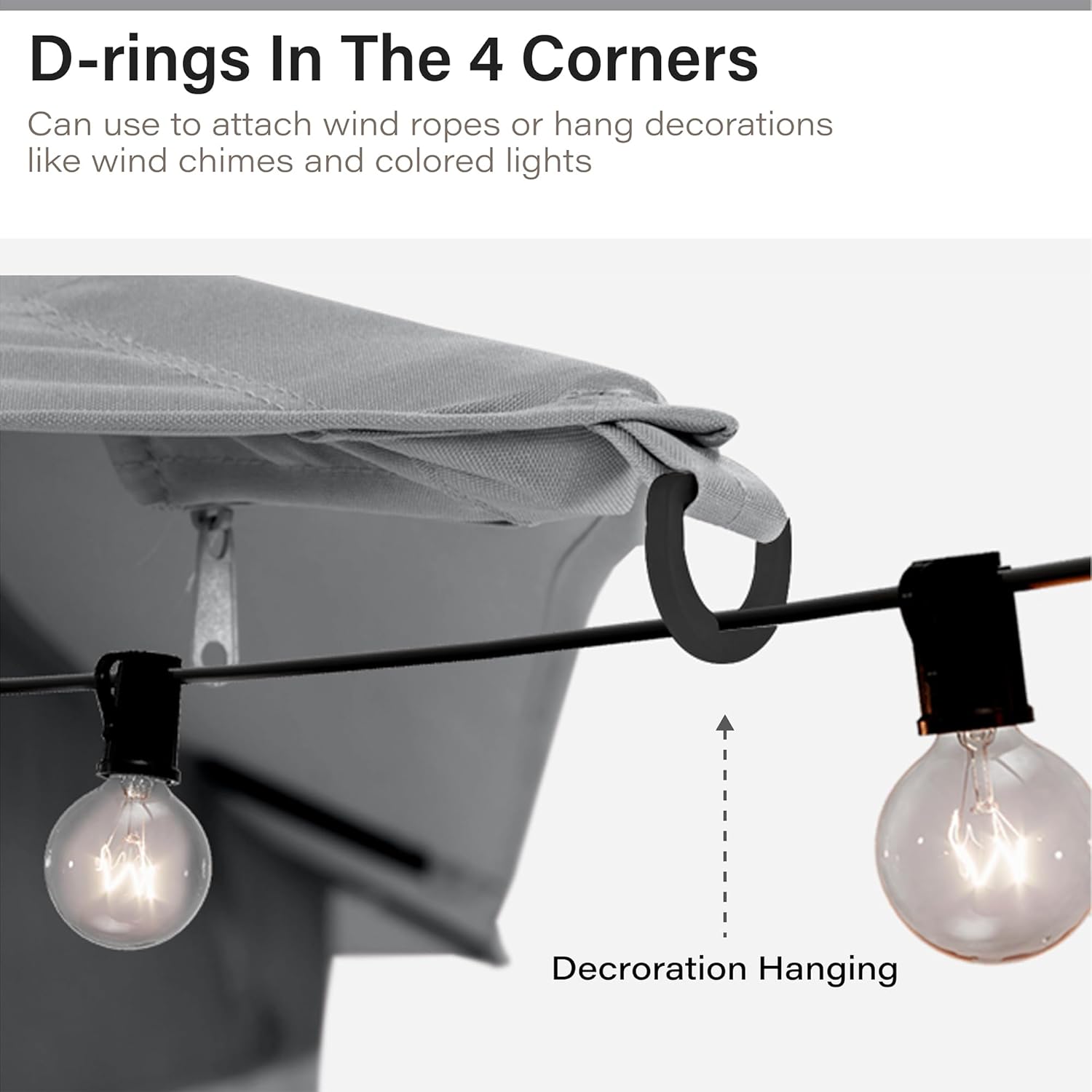 LAUSAINT HOME Gazebo Replacement Canopy Top 10&