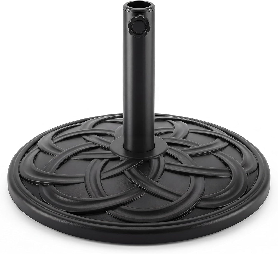 LAUSAINT HOME Round Resin Umbrella Base Stand Market Parasol Holder
