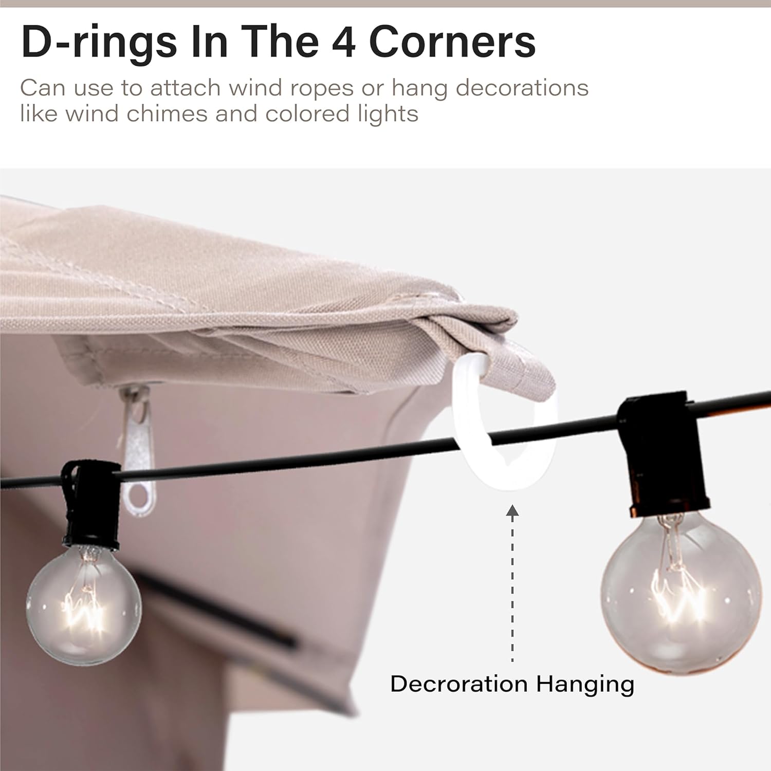 LAUSAINT HOME Gazebo Replacement Canopy Top 10&