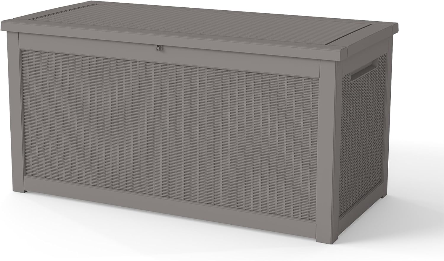 LAUSAINT HOME Resin Deck Box for Outdoor Storage - Weatherproof Patio Storage Bench