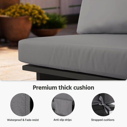 LAUSAINT HOME Patio Furniture Set, Outdoor Conversation Sets with Coffee Table