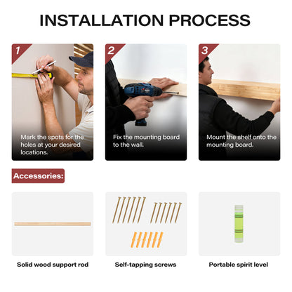 LAUSAINT HOME Floating Mantel Shelf