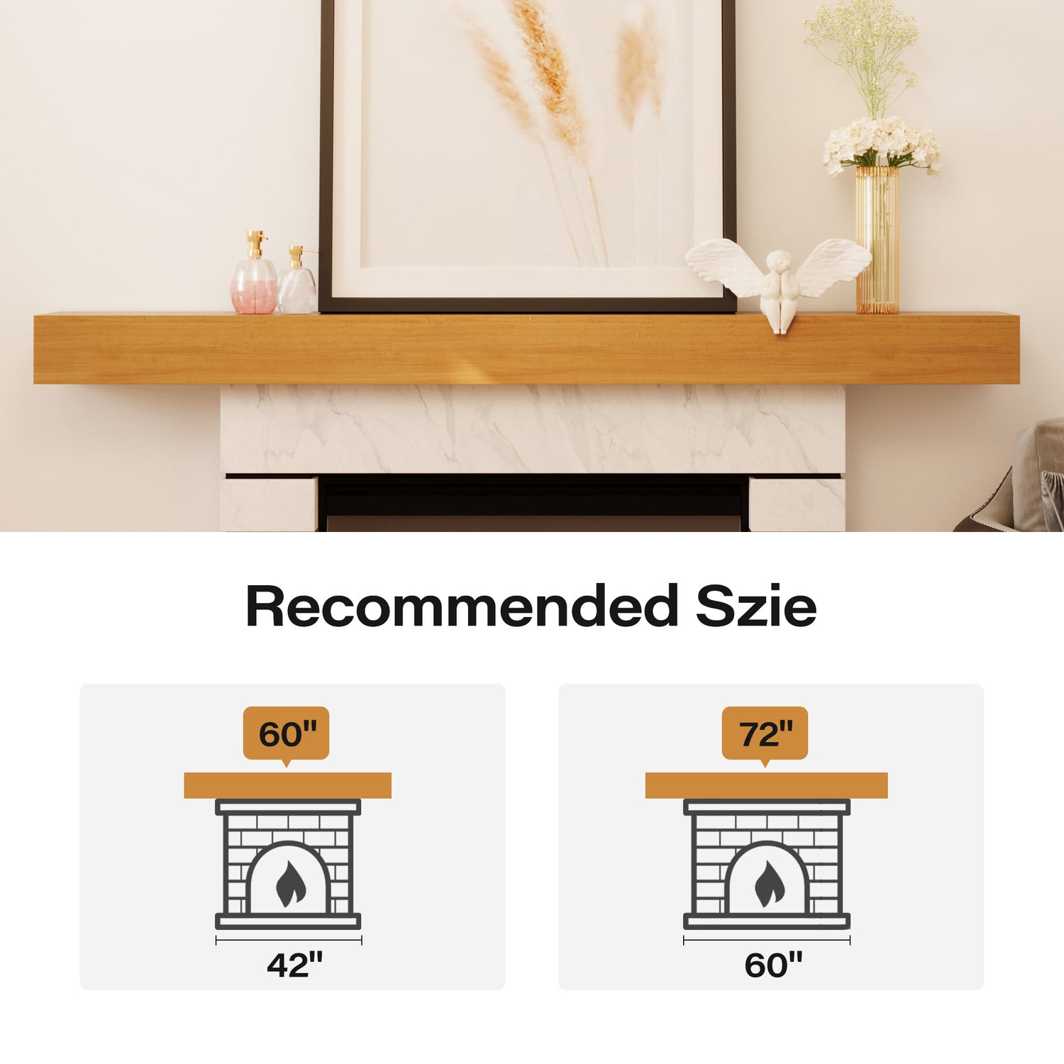 LAUSAINT HOME Floating Mantel Shelf