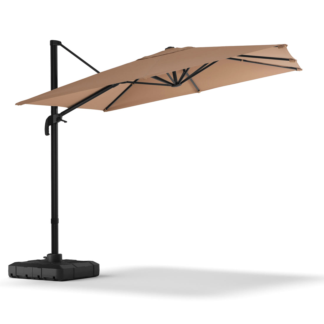 LAUSAINT HOME Cantilever Patio Umbrella, 360° Rotating Offset Umbrella with Aluminum Frame