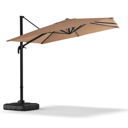 LAUSAINT HOME Cantilever Patio Umbrella, 360° Rotating Offset Umbrella with Aluminum Frame