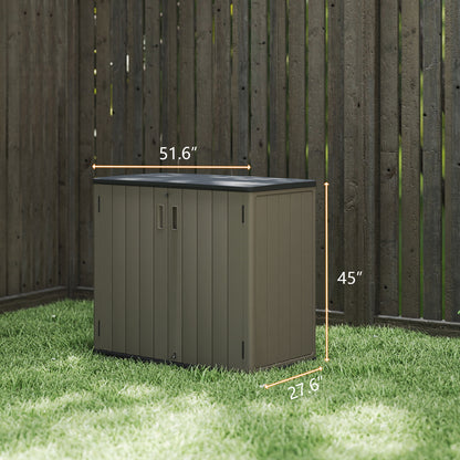 LAUSAINT HOME Vertical Storage Shed, Outdoor Storage Cabinet Resin Waterproof for Garden, Patio, Backyard