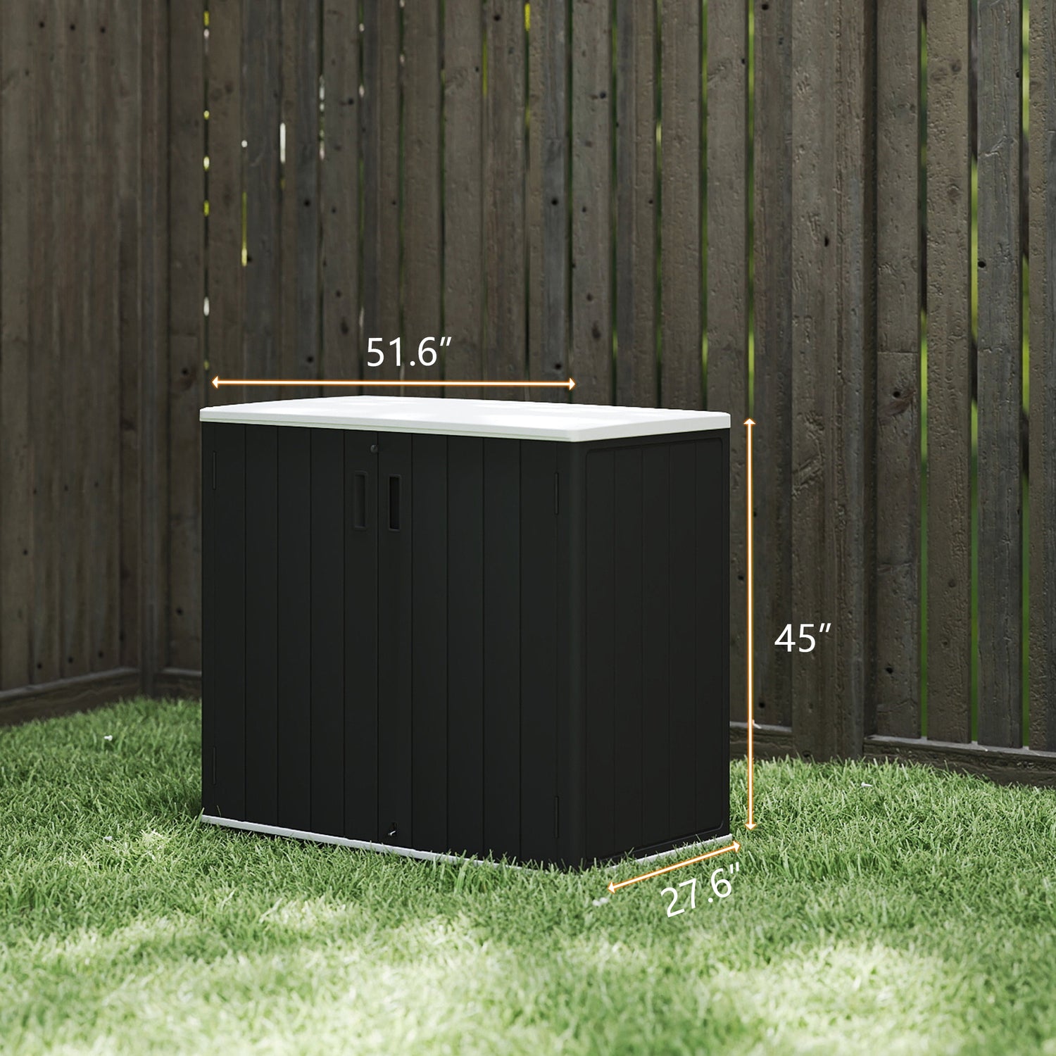 LAUSAINT HOME Vertical Storage Shed, Outdoor Storage Cabinet Resin Waterproof for Garden, Patio, Backyard