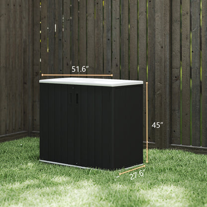 LAUSAINT HOME Vertical Storage Shed, Outdoor Storage Cabinet Resin Waterproof for Garden, Patio, Backyard