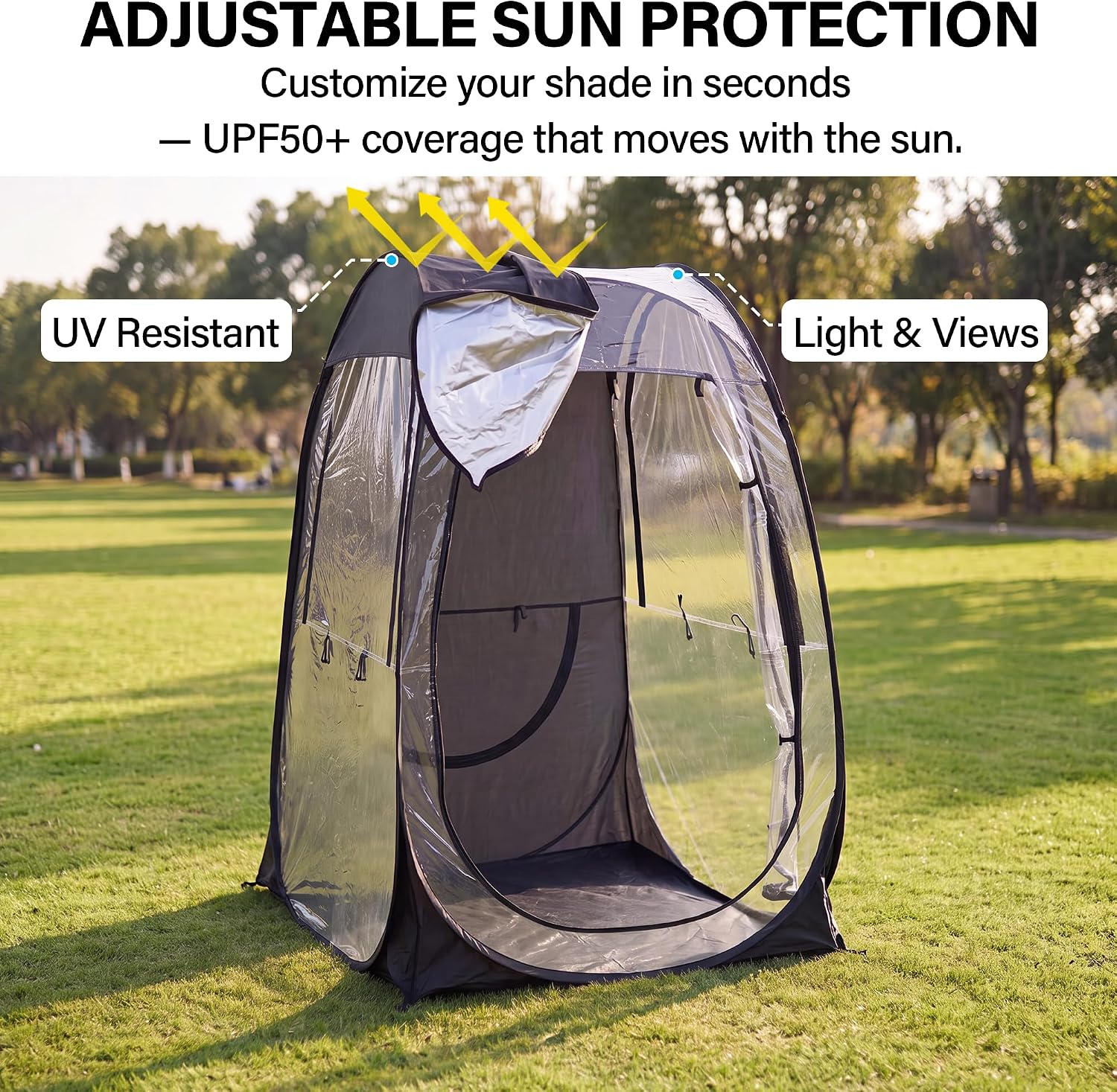 LAUSAINT HOME Pop Up Sports Tent, 4 x 4FT Clear Bubble Tent