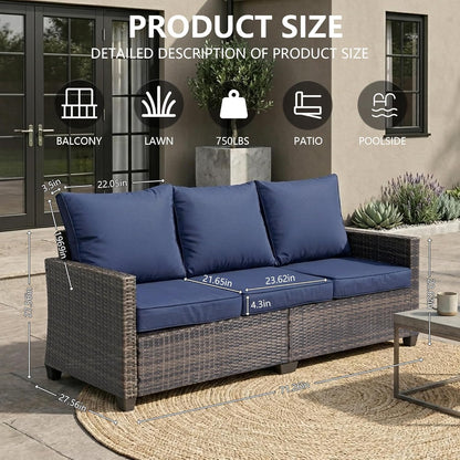 LAUSAINT HOME Outdoor Patio Furniture, Outdoor Sectional Sofa Patio Furniture Sets