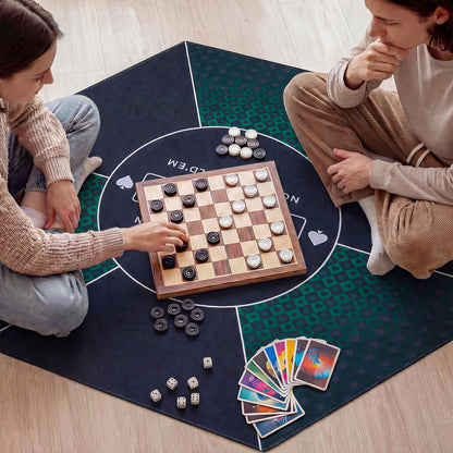 LAUSAINT HOME Poker Table Top Mat, No Crease EVA Poker Mat for Board Game Table Cover Layout