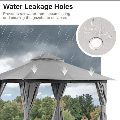 LAUSAINT HOME Gazebo Replacement Canopy Top 8&
