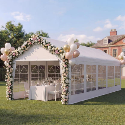 LAUSAINT HOME Party Tent Canopy, Waterproof Heavy-Duty Event Shelter with Removable Sidewalls