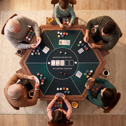 LAUSAINT HOME Poker Table Top Mat, No Crease EVA Poker Mat for Board Game Table Cover Layout