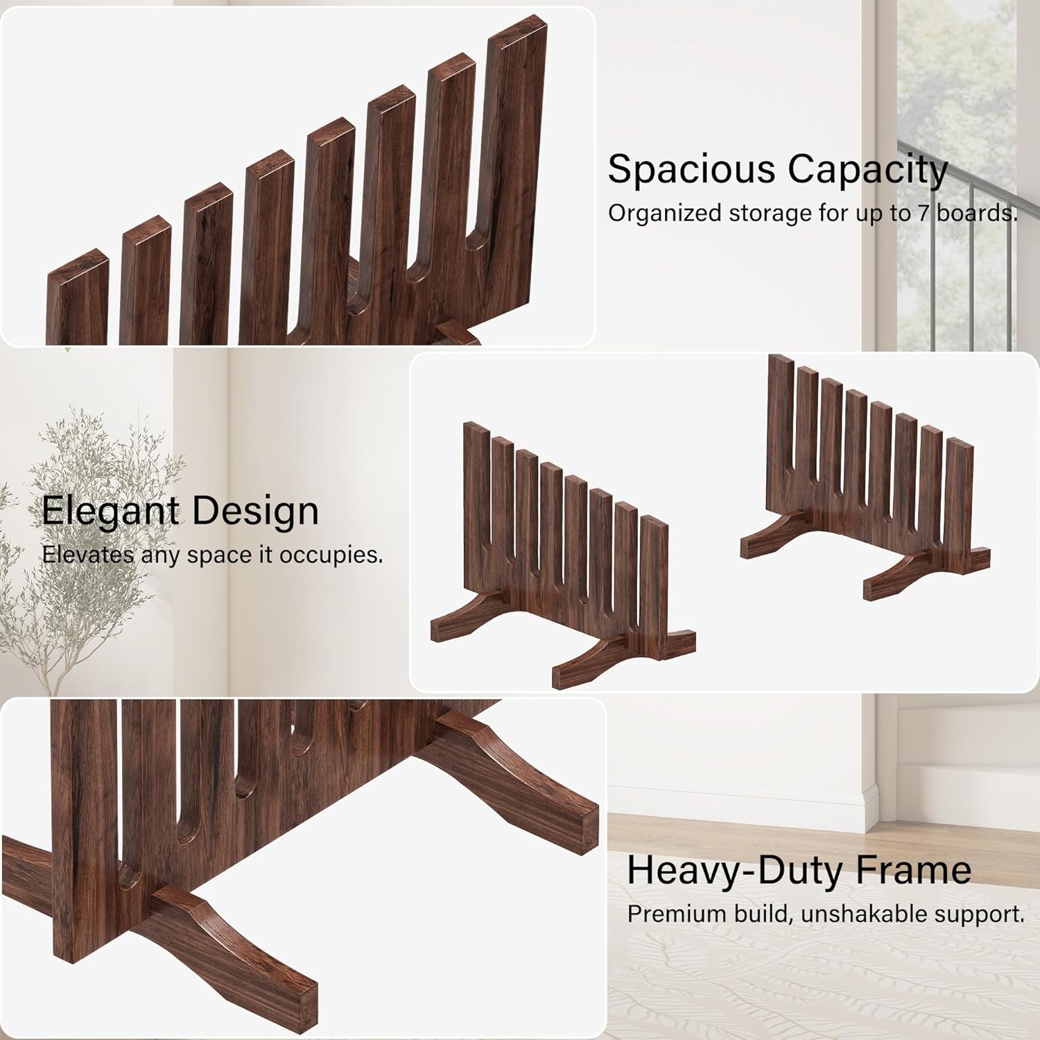 LAUSAINT HOME Board Game Table Storage Rack Set