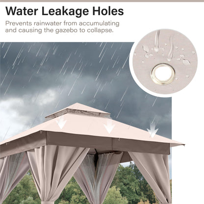 LAUSAINT HOME Gazebo Replacement Canopy Top 8&