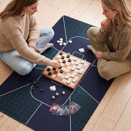 LAUSAINT HOME Poker Table Top Mat, No Crease EVA Poker Mat for Board Game Table Cover Layout