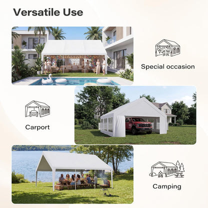 LAUSAINT HOME Party Tent Canopy, Waterproof Heavy-Duty Event Shelter with Removable Sidewalls