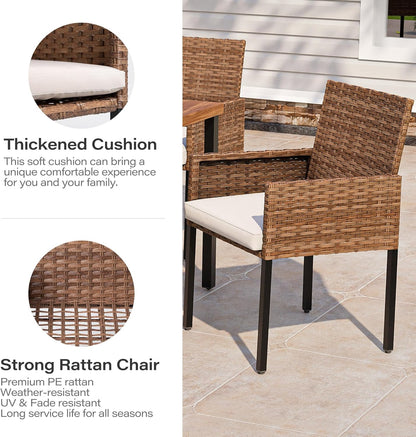 LAUSAINT HOME 6 Pieces Outdoor Dining Set with Umbrella