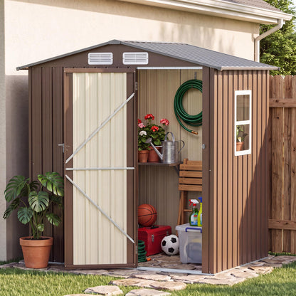 LAUSAINT HOME 10 x 3 FT 2-in-1 Metal Outdoor Storage Shed with Hardtop Gazebo, Lockable Galvanized Steel Lean-to Tool Shed with Sloped Roof, Black