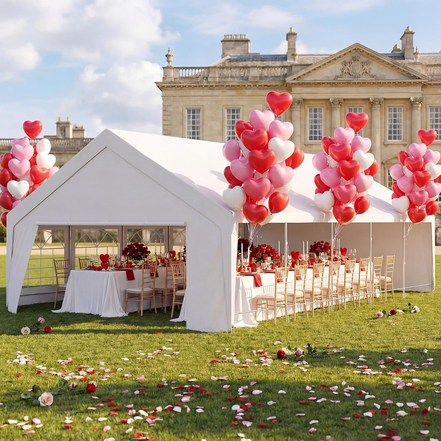 LAUSAINT HOME Party Tent Canopy, Waterproof Heavy-Duty Event Shelter with Removable Sidewalls