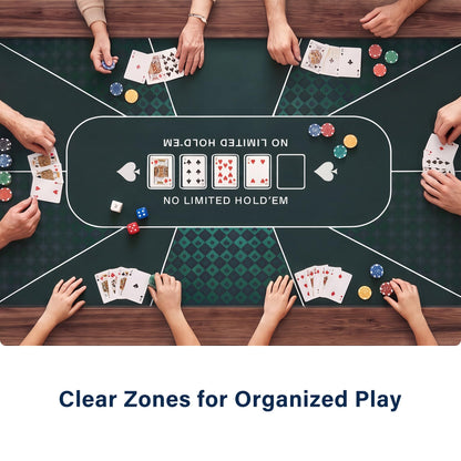 LAUSAINT HOME Poker Table Top Mat, No Crease EVA Poker Mat for Board Game Table Cover Layout