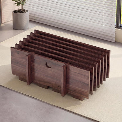 LAUSAINT HOME Board Game Table Storage Rack Set, Solid Wood Adjustable Holder