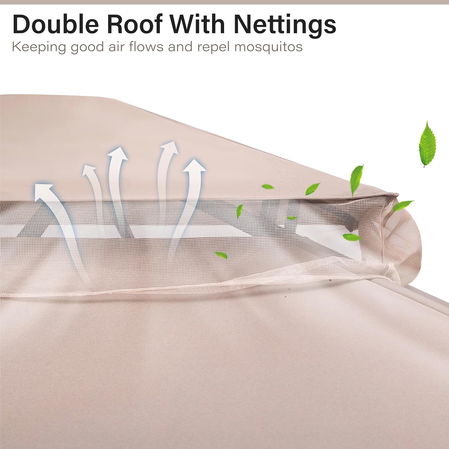 LAUSAINT HOME Gazebo Replacement Canopy Top 8&