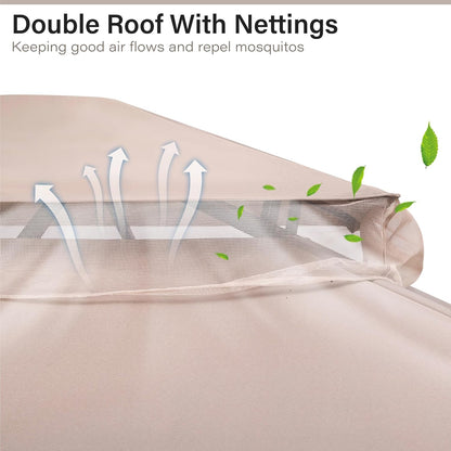 LAUSAINT HOME Gazebo Replacement Canopy Top 8&