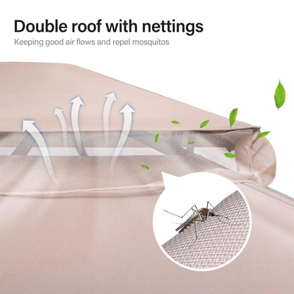 LAUSAINT HOME Semi-Permanent Outdoor Patio Gazebo 10&