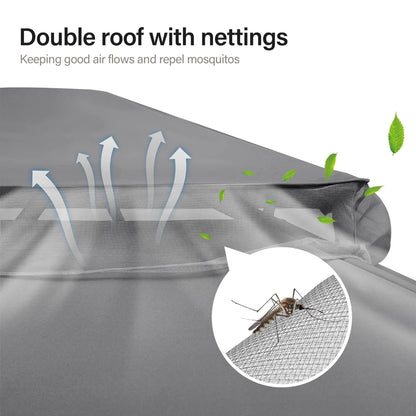 LAUSAINT HOME Semi-Permanent Outdoor Patio Gazebo 10&