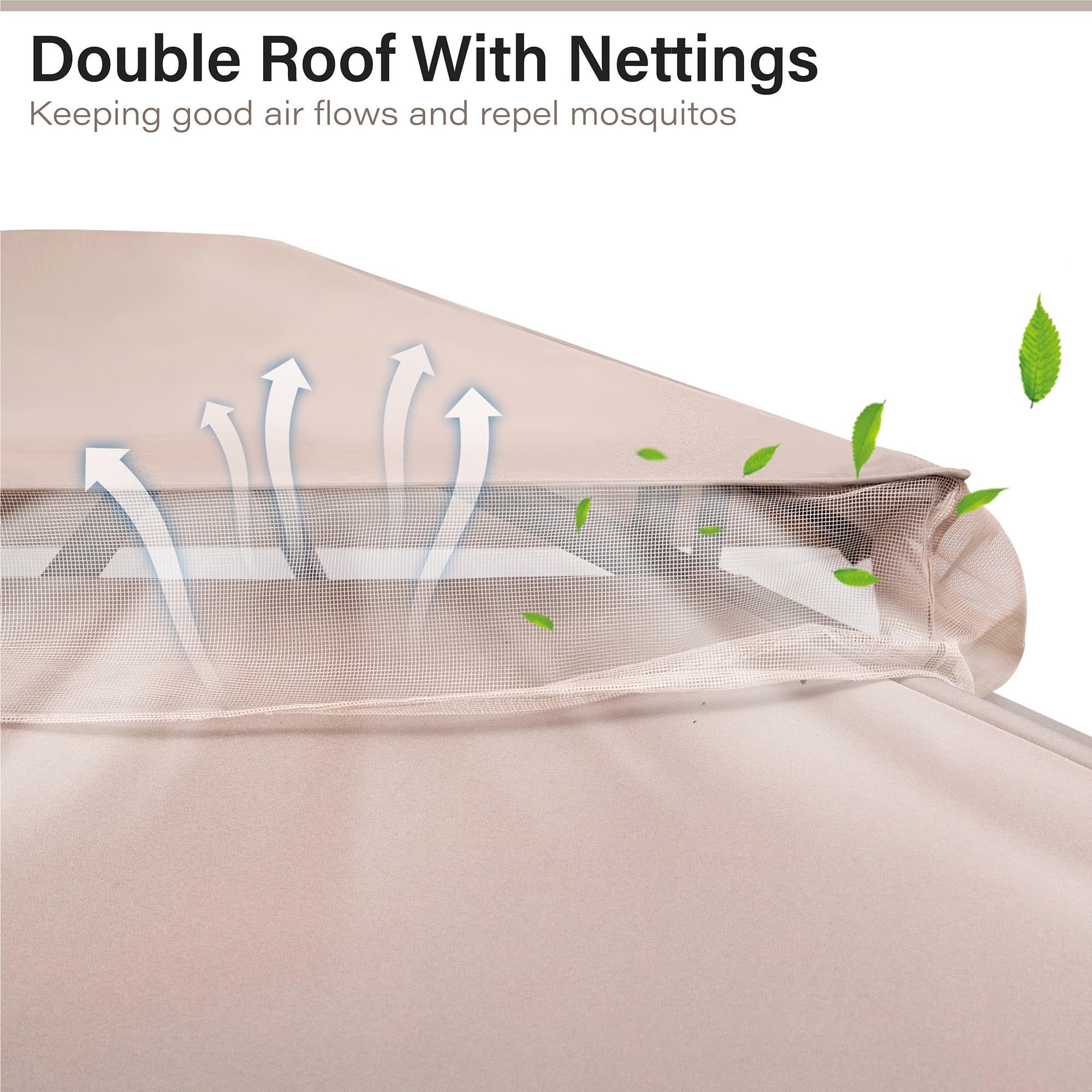 LAUSAINT HOME Gazebo Replacement Canopy Top 8&