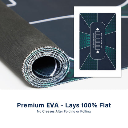 LAUSAINT HOME Poker Table Top Mat, No Crease EVA Poker Mat for Board Game Table Cover Layout