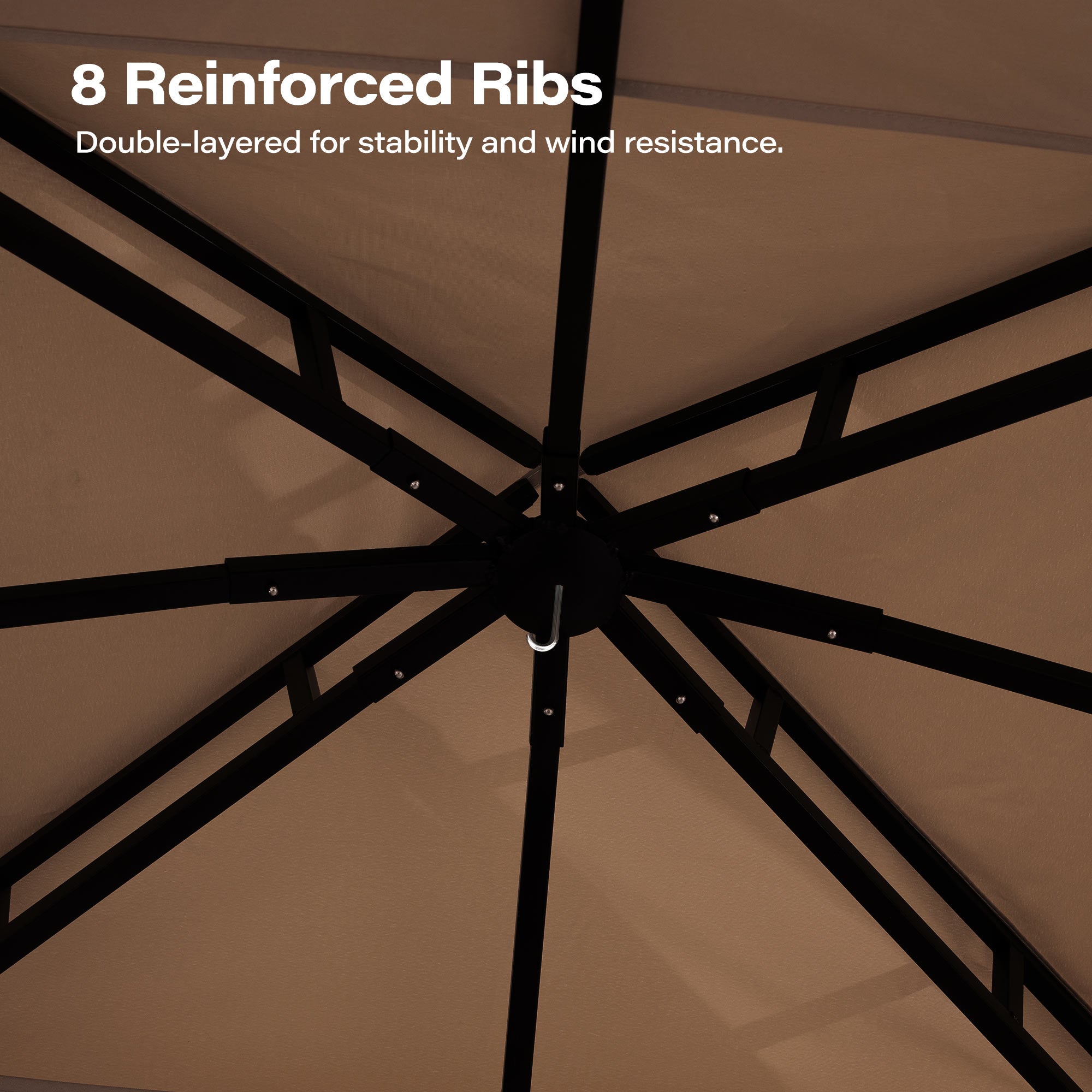 LAUSAINT HOME 11' x 13' Outdoor Double Vented Roof Patio Gazebo
