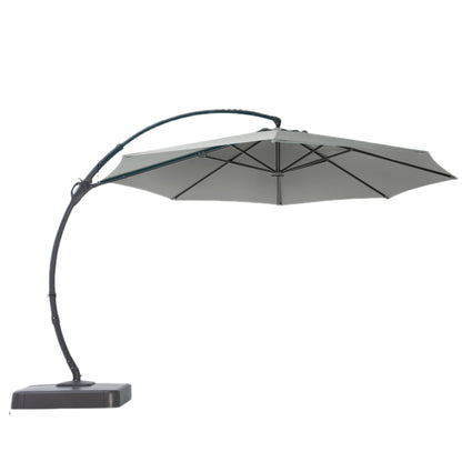 LAUSAINT HOME Outdoor Patio Umbrella with Base Included, Large Sun Shade Cantilever Umbrella Deluxe Curvy