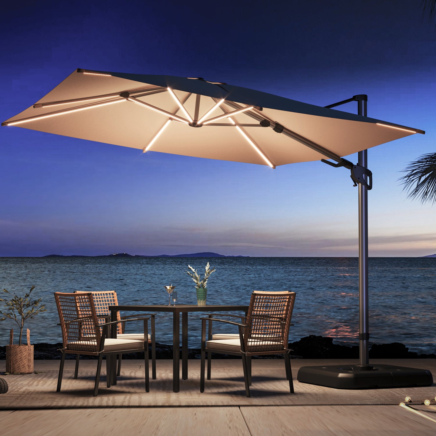 at home patio umbrella base LAUSAINT HOME Patio Umbrella Base