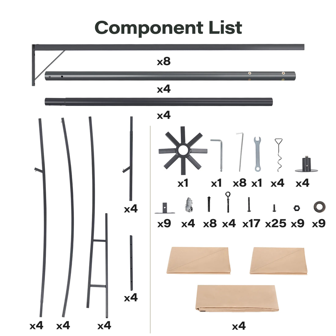 LAUSAINT HOME Accessories for 10x10 softtop gazebo