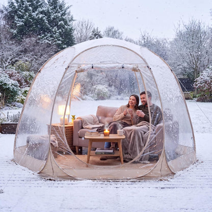LAUSAINT HOME Pop Up Sports Tent, 10 x 10FT Clear Bubble Tent for 4-6 People