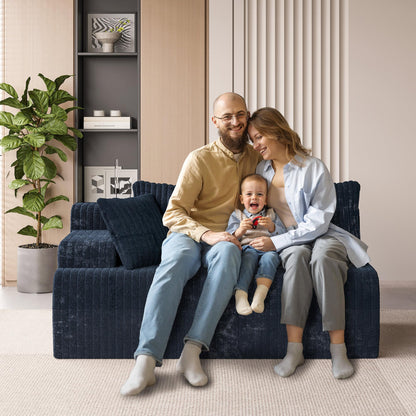 LAUSAINT HOME 96" Modular Sectional Sofa Couches, L-Shaped Boneless Cloud Sofa with 3 Deep Seat