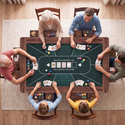 LAUSAINT HOME Poker Table Top Mat, No Crease EVA Poker Mat for Board Game Table Cover Layout