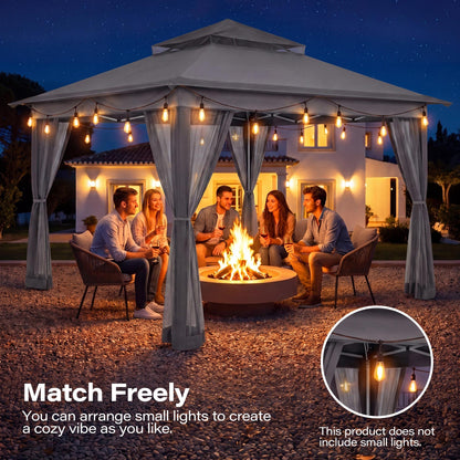 LAUSAINT HOME Pop Up Gazebo Canopy Tent with Mosquito Netting