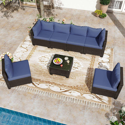 LAUSAINT HOME Outdoor Patio Furniture, Outdoor Sectional Sofa Patio Furniture Sets