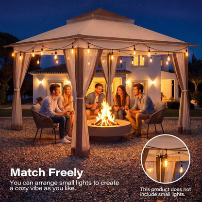 LAUSAINT HOME Pop Up Gazebo Canopy Tent with Mosquito Netting