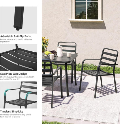 LAUSAINT HOME 5 Pieces Outdoor Dining Sets for 4, 35&