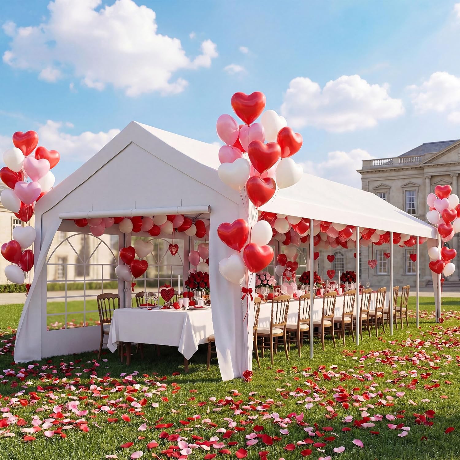 LAUSAINT HOME Party Tent Canopy, Waterproof Heavy-Duty Event Shelter with Removable Sidewalls