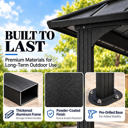 LAUSAINT HOME 5x8 FT Outdoor Grill Gazebo Canopy, BBQ Gazebo with 2-Tier Vented Top, 2 Durable Shelves &amp; Metal Frame Grill ShelterDark Gray