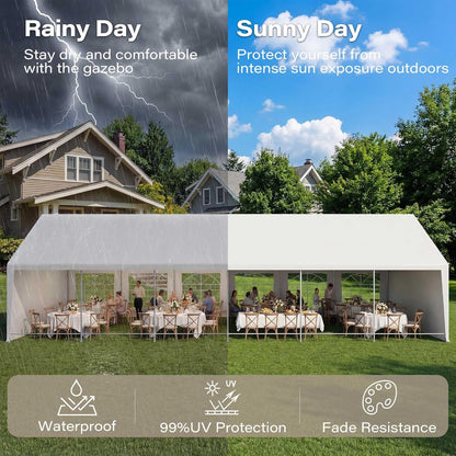 LAUSAINT HOME Party Tent Canopy, Waterproof Heavy-Duty Event Shelter with Removable Sidewalls