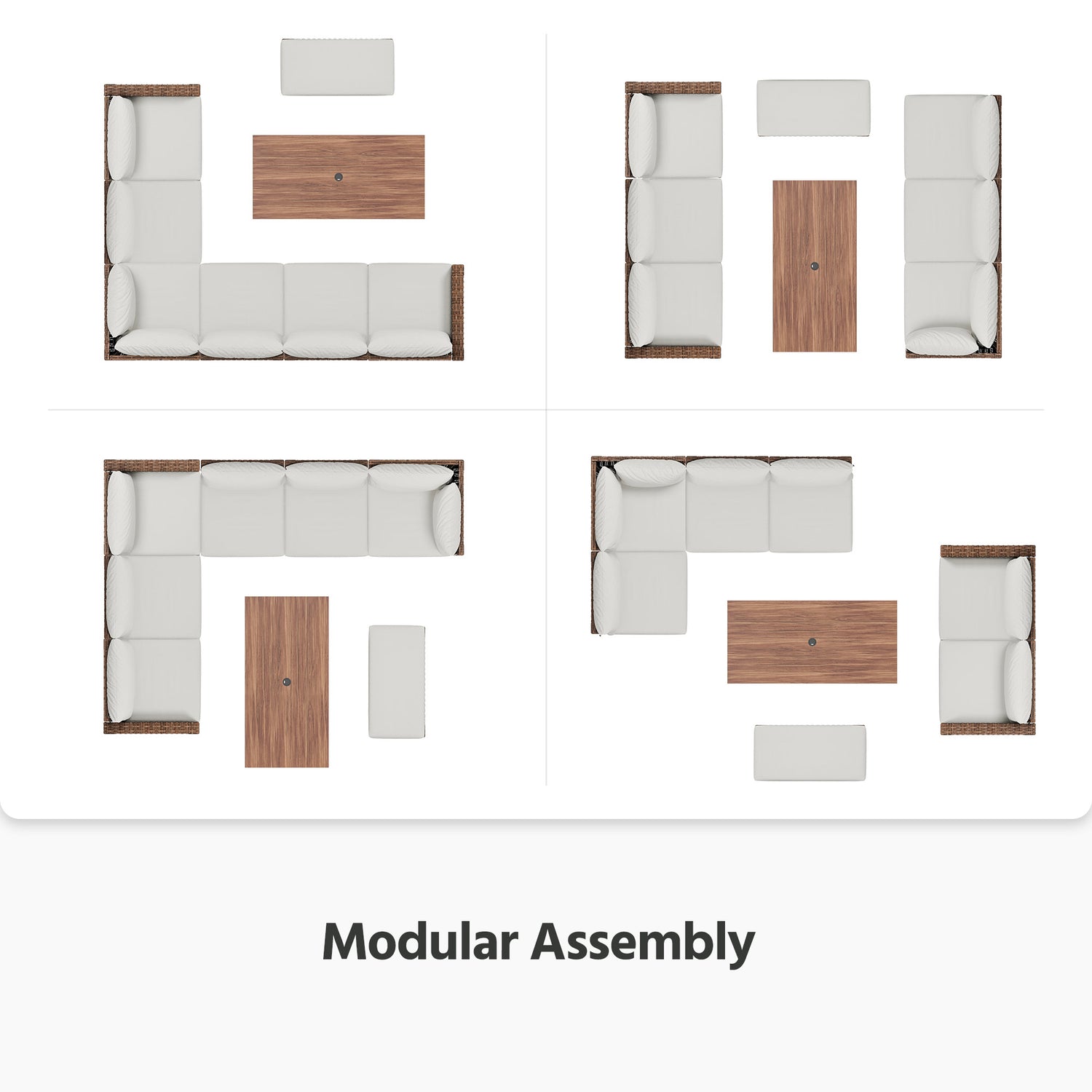 8 Pieces Outdoor Patio Furniture Sets